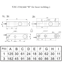 Celda de Carga YZC-334 1-3T C2/C3 para Básculas de Tolva, Sensor de Pesaje Industrial de Acero Aleado y Acero Inoxidable