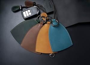 Universal Car <b>Key</b> Case, Premium Leather Car <b>Key</b> Bag for Men, Luxury Fashion <b>Key</b> Fob <b>Holder</b> - Product Image 2