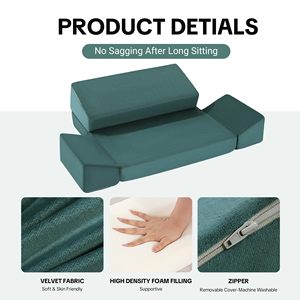 Ensemble d'oreillers de <span class=keywords><strong>méditation</strong></span> en mousse avec coussins pour les genoux, tapis de yoga pour s'asseoir au sol, coussin Zafu de soutien des hanches pour adultes - Product Image 5