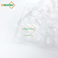 Barquette en plastique transparente pour macarons, 12 emplacements, emballage en blister, qualité alimentaire, boîte en plastique PET pour dessert, biscuits, baklava