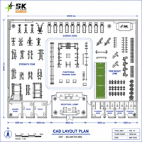 Equipo de Gimnasio Comercial SK, Conjunto Completo, Diseño de Plano 3D, Servicio de Diseño, Entrenamiento de Fuerza y Cardio, Pesas Libres, Fabricante OEM ODM, Venta Directa de Fábrica