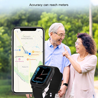 Montre connectée pour personnes âgées VFA83S avec moniteur de fréquence cardiaque, alarme de chute, appel SOS, suivi GPS, montre de surveillance pour les soins aux personnes âgées