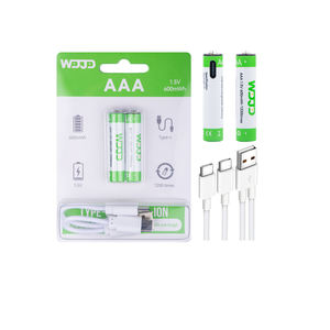 В наличии 1,5 V AAA аккумуляторы 600mWh перезаряжаемого типа C USB литий-ионная аккумуляторная батарея с 2 в 1 кабель для зарядки - Product Image 4