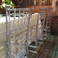 Chaises Chiavari Transparente en Résine Acrylique de Luxe, en Cristal, pour Hôtels, Mariages, Banquets, Fêtes et Événements, Vente en Gros