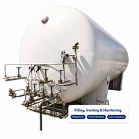 Réservoir de stockage cryogénique d'occasion 5m³-100m³ en acier inoxydable/acier au carbone, isolé sous vide, pression de conception 35MPa