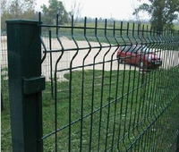 Clôture en treillis soudé galvanisé et thermolaqué, couleur personnalisée, facile à installer, respectueuse de l'environnement, pour bordures de clôtures hautes