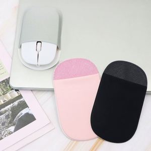 Stocked 3 Colors Universal Stick-On <b>Wireless</b> <b>Mouse</b> Pouch Oval Shaped <b>Laptop</b> Storage Bag Reusable Adhesive Holder Portable - Product Image 3
