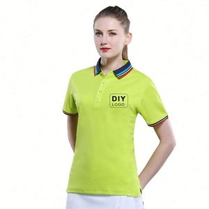 Chemise polo pour homme, style 2021, décontractée, avec empiècements de couleur, manches courtes - Product Image 4