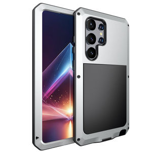 3 en 1 Heavy Duty Métal Antichoc Téléphone Cas En Alliage De Zinc Verre Trempé Silicone Cas Pour <span class=keywords><strong>Samsung</strong></span> S24 S23 S22 S21 <span class=keywords><strong>S20</strong></span> S10 - Product Image 4