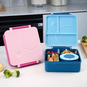 Kids Bento Lunch <b>Box</b> with Thermo Leakproof Food <b>Containers</b> with Adjustable Dividers - Product Image 1