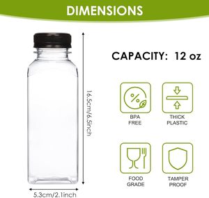 ขวดเครื่องดื่ม PET ใส ปลอดสาร BPA ขนาด 250 มล. 300 มล. 500 มล. สำหรับขายส่ง เป็นมิตรกับสิ่งแวดล้อม ได้รับมาตรฐาน CE เหมาะสำหรับบรรจุแชมเปญ - Product Image 2
