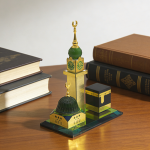 Muslim Crystal Islamic Kaaba Buildding Model Office <b>Table</b> Decoration - Product Image 1