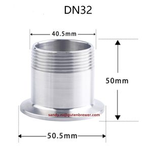 गर्म उच्च गुणवत्ता वाली सैनिटरी स्टेनलेस स्टील पाइप फिटिंग त्रि-क्लैंप पुरुष फर्रूल एडेप्टर dn15 dn20 dn32 ब्रूइंग पार्ट्स - Product Image 6