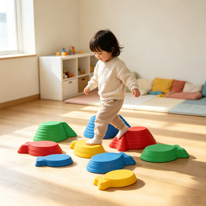 <span class=keywords><strong>Jeu</strong></span> de 9 pièces Goldfish Crossing River, forme de poisson rouge mignon, <span class=keywords><strong>jeu</strong></span> de défi <span class=keywords><strong>physique</strong></span> d'intérieur, jouets éducatifs et physiques - Product Image 1