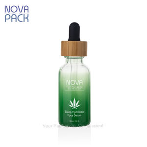 पर्यावरण के अनुकूल बॉस्टन की बोतलें 1 औंस 2 औंस ग्रेडिएंट हरे लाल बैंगनी ग्लास टिंचर तेल के साथ सीरम की बोतलें - Product Image 3