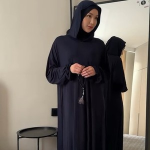 Abaya Glory Fashion Robe Décontractée à Capuche de Couleur Unie de Dubaï <span class=keywords><strong>Turquie</strong></span> - Product Image 3