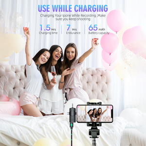 K15 3-Trong-1 Mini Không Dây Lavalier <span class=keywords><strong>Microphone</strong></span> Cho iPhone & Android 2.4G Cực Thấp Chậm Trễ Video Ghi Âm & <span class=keywords><strong>Vlogging</strong></span> - Product Image 5