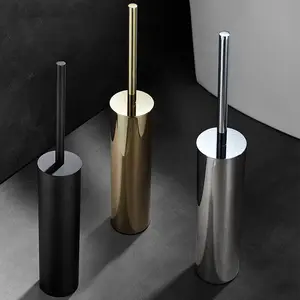 Set di spazzole per wc in acciaio inossidabile cromato 304 set di spazzole per la pulizia a parete nera