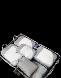 Ensemble de sacs de rangement compressibles - 6 pièces - Tissu polyester pliable carré pour l'organisation des bagages de voyage - Product Image 3