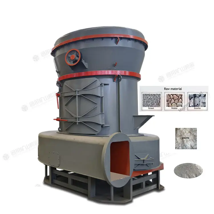 Moulin à broyeur Raymond de traitement des minéraux de capacité moyenne, équipement de broyeur de calcaire, dessus de broyeur Raymond à 5 rouleaux YGM130