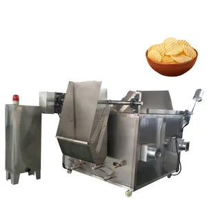 Tca Hot Verkoop Groundnut Cassave Frituur Machine Industriële Machine Voor Frituren Aardappelen Kleine Ontlading Flip Frituren Machine