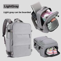 Sac à dos pour ordinateur portable Oxford imperméable de grande capacité, unisexe, avec fermeture éclair, ceinture à coussin d'air, voyages de courte durée, école, voyages d'affaires