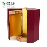 Boîte cadeau en bois à double porte, finition mate, gravure de logo personnalisée, pour l'affichage de parfums et de bouteilles de whisky haut de gamme
