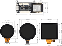 Aismartlink WAVESHARE ESP32-S3 RGB LCD Driver Board Development Board Dilengkapi Prosesor Dual-Core LX7 32-Bit 240MHz 8MB PSRAM