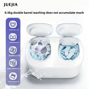 Nuevo Modelo de Lavadora Mini Doble Totalmente Automática, con Adaptador, para Ropa Interior y Calcetines, Tamaño Pequeño, con Función de Secado - Product Image 5