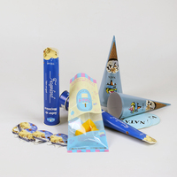 Emballage en tube de papier coloré jetable de qualité alimentaire pour crème glacée Calippo, avec couvercle, disponible en plusieurs tailles : 50 ml, 60 ml, 65 ml, 70 ml, 80 ml.
