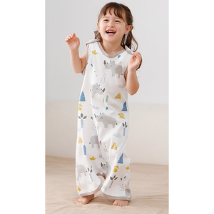 Venta al por mayor de pijamas finos de una pieza para bebé, edredón a prueba de golpes para bebé, chaleco de algodón puro, saco de dormir para niños - Product Image 1