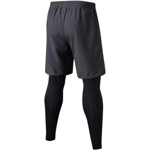 2025 personnalisé 2-en-1 hommes Shorts de course basket-ball collants actifs XS 5 pouces entrejambe élastique taille fermeture haute rue Logo - Product Image 1