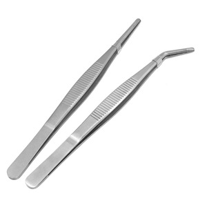 Hot-selling stainless steel tweezers, thickened type, 125-300mm, round-<b>headed</b> toothed tweezers, aquatic plant <b>styling</b> clips. - Product Image 3