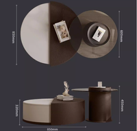 Meubles de salon de style italien moderne et luxueux, table basse en bois massif faite à la main avec rangement pour usage domestique