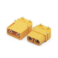 Connecteur horizontal Amass XT90PW 4,5 mm en laiton doré, fiche banane mâle/femelle pour batterie Lipo RC et composants de carte PCB