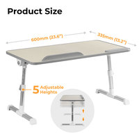 Support pliable pour ordinateur portable, table réglable en hauteur sur 5 niveaux 37 °   Plateau de lit inclinable pour poste de travail à domicile