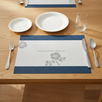 Set de table chinois en PVC gaufré, imperméable, résistant à la chaleur, isolant thermique, pour restaurant, résistant à l'huile