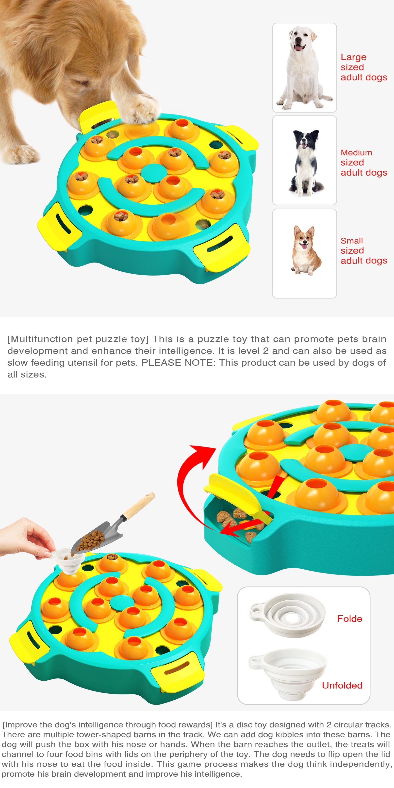 Intelligent pet leaky feeder Puzzle toys for dogs