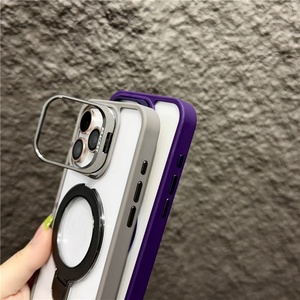 <b>Camera</b> Lens <b>Protector</b> Phone Case for <b>iPhone</b> 16 15 <b>14</b> 13 12 11 <b>Pro</b> <b>Max</b> With Metal <b>Camera</b> Stand Shockproof Clear Acrylic Cover - Product Image 4