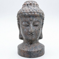 Vente en gros de sculptures de tête de Bouddha en Yooperlite naturelle, artisanat en cristal, figurines sous lumière UV pour collectionneurs