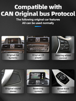 Pantalla para Auto de 10.25 Pulgadas con Sistema Linux, Carplay, WIFI, BT, GPS, Multimedia para BMW F20 F30, Reproductor de DVD para Auto