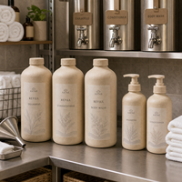 Bouteille en papier écologique personnalisée pour produits chimiques quotidiens, recharge de 1000 ml, détergent lessive et liquide vaisselle, emballage robuste moulé en pâte de papier