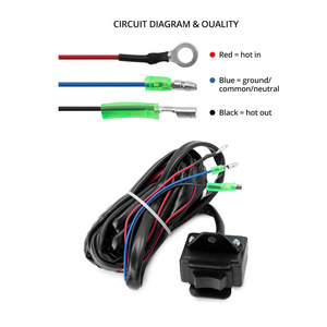 Auto <b>Relay</b> 12 V 40 A Thumb Switch Wiring Harness For Winch Repair Replacement - Product Image 1