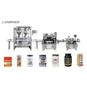 Two Head Chemical Herb Coffee Dry Suspension Powder Canned Bottle Filler Filling Machine