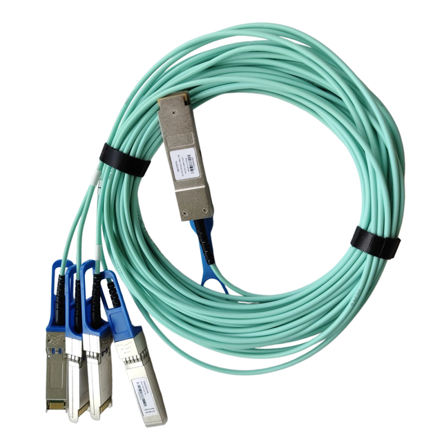 2026 High Quality 40G QSFP+ to 4*10G SFP+ AOC Breakout Fiber Cable 7M10M OM3 Active Optical Cable