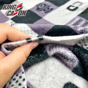Tessuto in pile di flanella stampato certificato OEKO-TEX Kingcason di qualità garantita, colorato e premium, per abbigliamento - Product Image 3