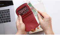 Dompet Lipat Kulit Sapi Asli Berkualitas Tinggi dengan Jendela ID Berjaring, Tempat Kartu Tipis, Dompet Uang, Grosir Logo Kustom, Hadiah untuk Pria Wanita