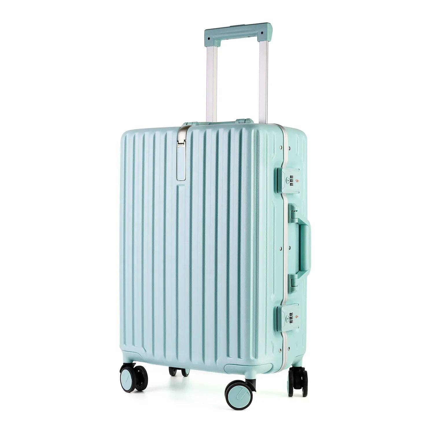 Custom Manufacturers Aluminium 100%PC Hardshell Travel Trolley Carry On Suitcase Luggage with Wheels