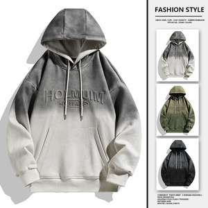 Sweat-shirt personnalisé avec logo, sans repassage, pour homme, automne et hiver, style rétro américain, à capuche, respirant, pour garçons, décontracté - Product Image 5