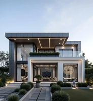 Villa préfabriquée de luxe à faible coût en acier léger, plan de maison esthétique pour bureaux, appartements et hôtels – Villas préfabriquées